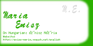 maria enisz business card